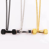 Unisex Dumbbell Necklace