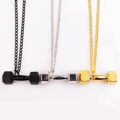 Unisex Dumbbell Necklace